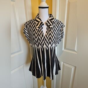 MILANO PLEATED BLOUSE, SIZE 3X, NEW